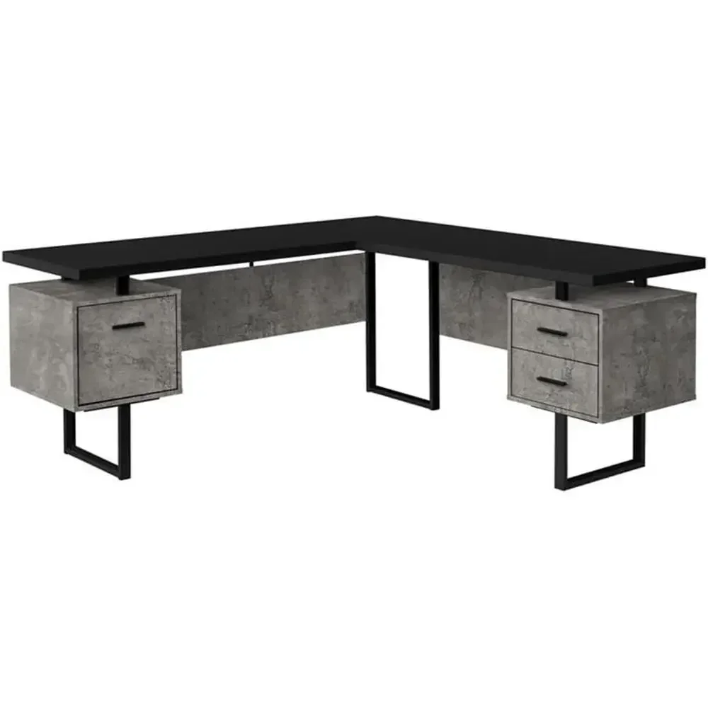 Desk Setup L Shaped - L-förmiger 70er-Computertisch mit Stauraum für das